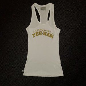 BEACHBODY COUNTRY HEAT GRAPHIC RIBBED TANK TOP